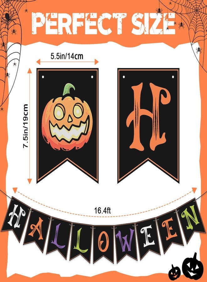 Yoshiky Happy Halloween Banner Decorations - Happy Halloween Sign & Party Decorations for Indoor/Outdoor - Hanging Party Favors & Backdrop Garland for Outside Inside - Image 3